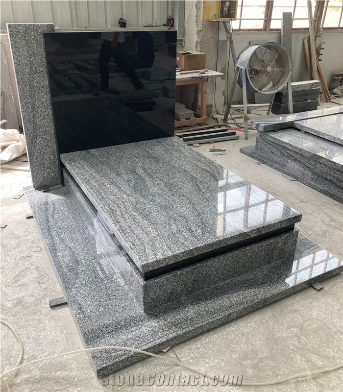 China Viscont White Angola Black Granite Single Monument
