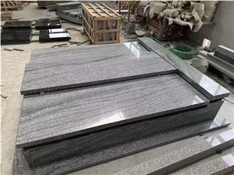 China Viscont White Granite And Angola Black Double Monument