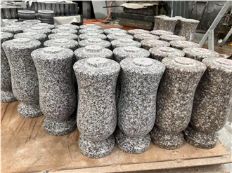 Customized Granite Memorial Vases Monumental Accessories
