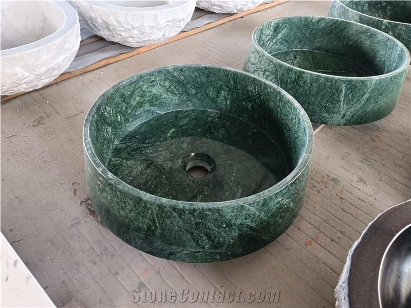 Dark Green Marble Wash Basins