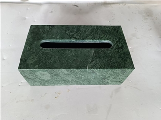 Dark Green Serpentine Marble Tissue Box Home Decor Products