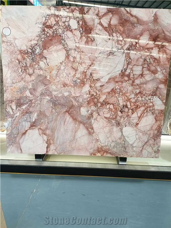 Four Seasons Pink Polished Marble Slabs
