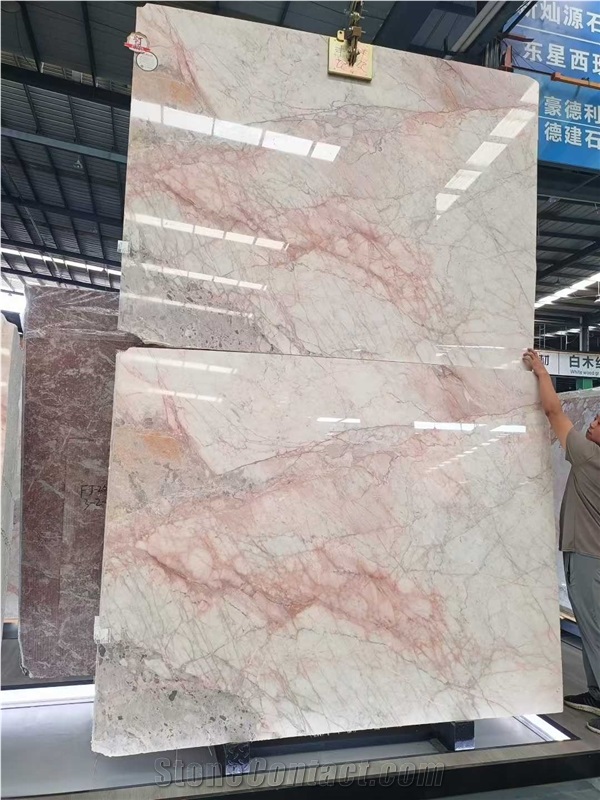 Four Seasons Pink Polished Marble Slabs
