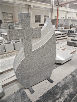 G603 Granite Cross Tombstone Romanian Style