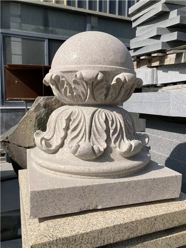 G603 Granite Polished Round Sphere Garden Ornaments