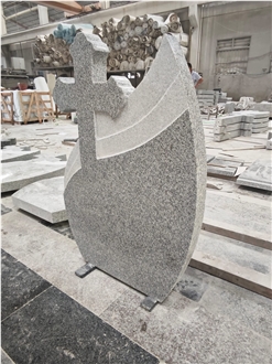 G603 Gray Granite Cross Headstone