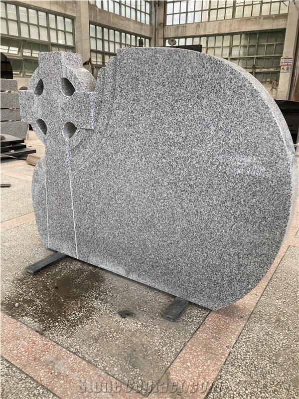 G603 Gray Granite Cross Headstone