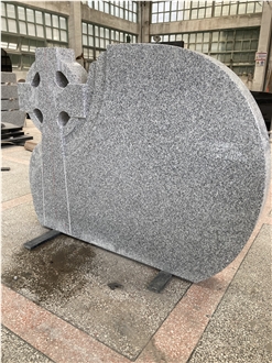 G603 Gray Granite Cross Headstone
