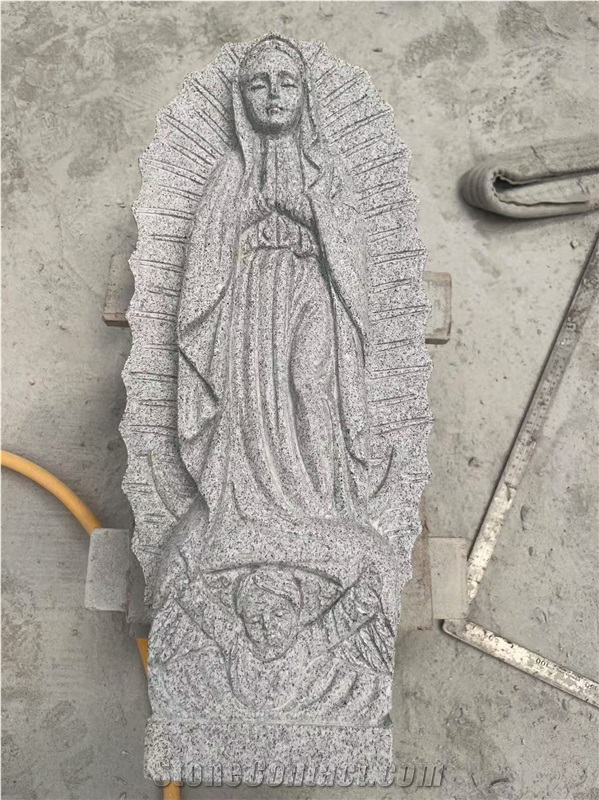 G633 China Grey Granite Serp Top Upright Headstone