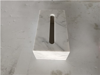 Guangxi White Marble Tissue Box Home Decor Products