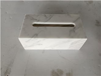 Guangxi White Marble Tissue Box Home Decor Products