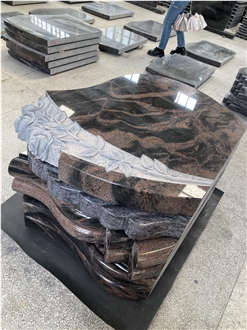 Indian Aurora Granite Cross Monument