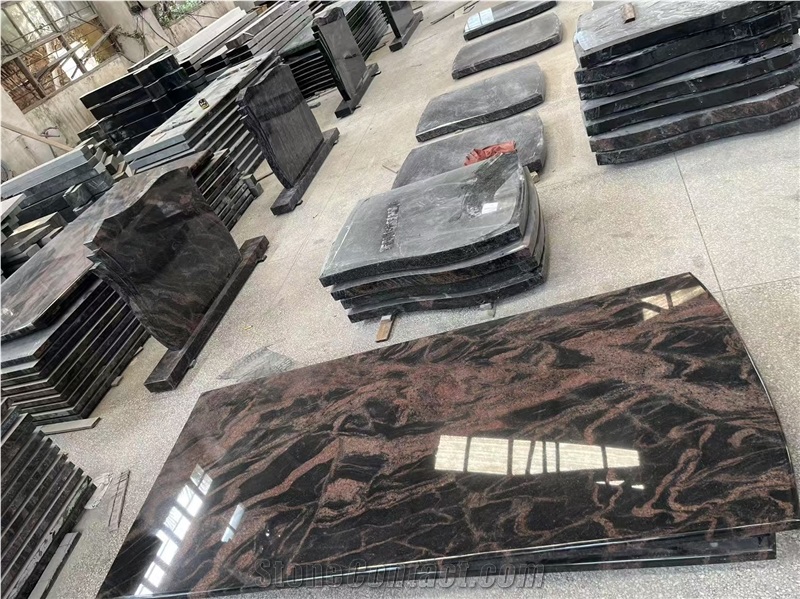 Indian Aurora Granite Tombstone Cover