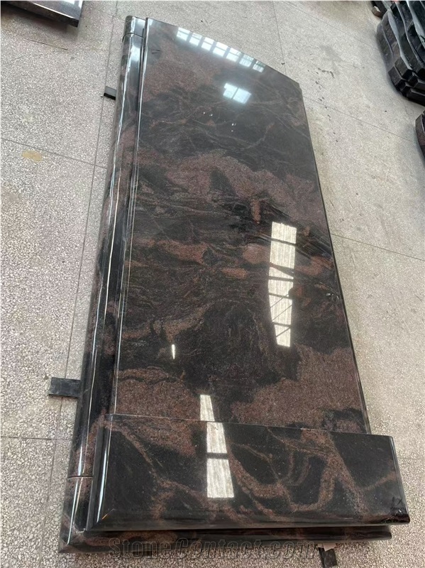 Indian Aurora Granite Tombstone Cover