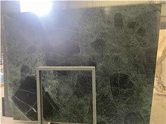 Natural Verde Snowflake Marble Slabs