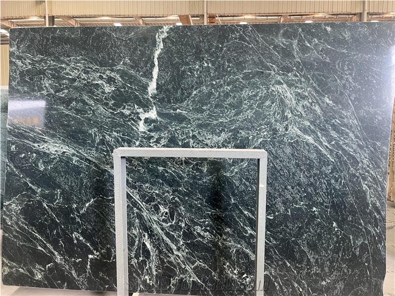Natural Verde Snowflake Marble Slabs