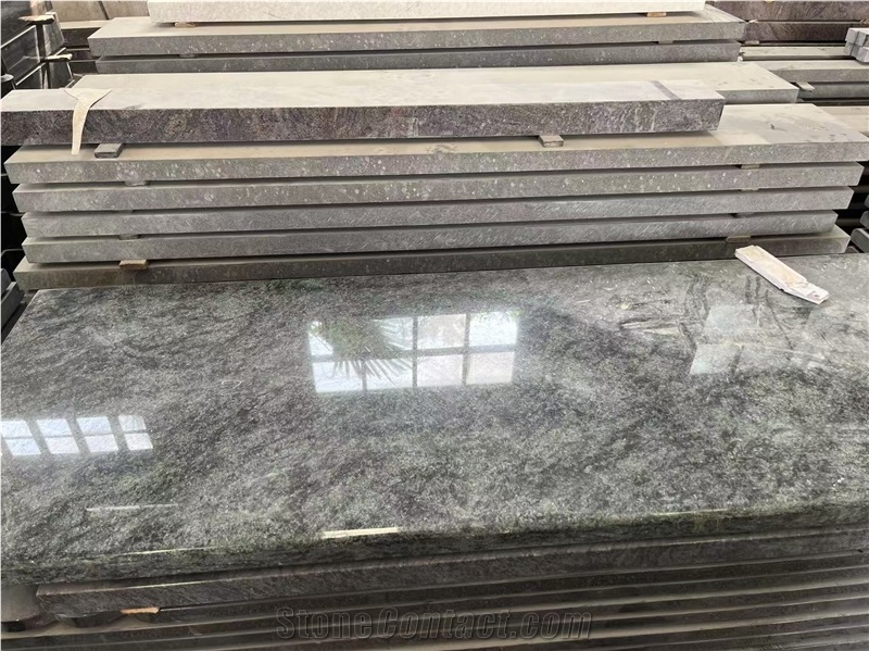Nero Impala Black Granite Polished Gravestone Western Style