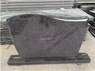 Nero Impala Black Granite Polished Gravestone Western Style