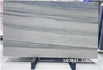 Perla White Quartzite Slabs For Interior Floor  Wall Panel