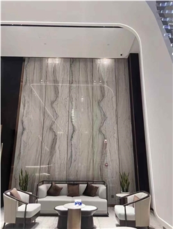 Perla White Quartzite Slabs For Interior Floor  Wall Panel