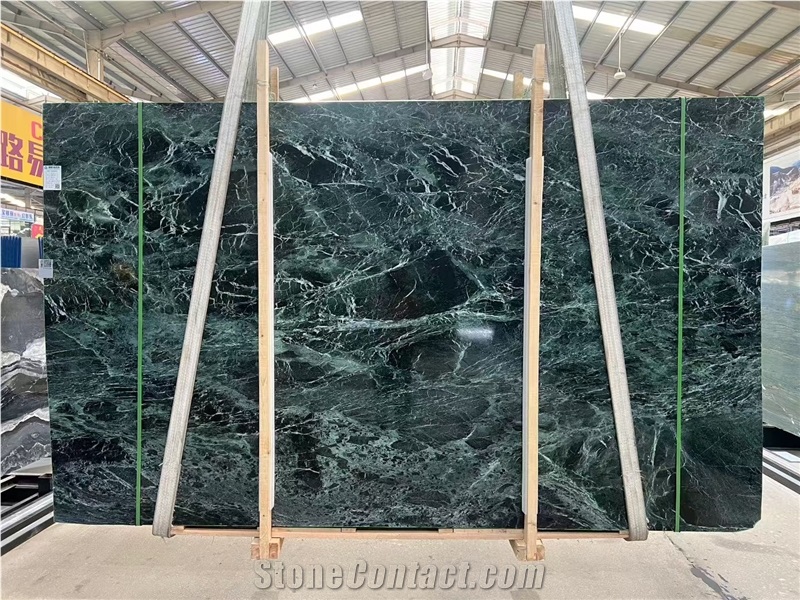 Prada Green Marble Polished Slabs Tiles