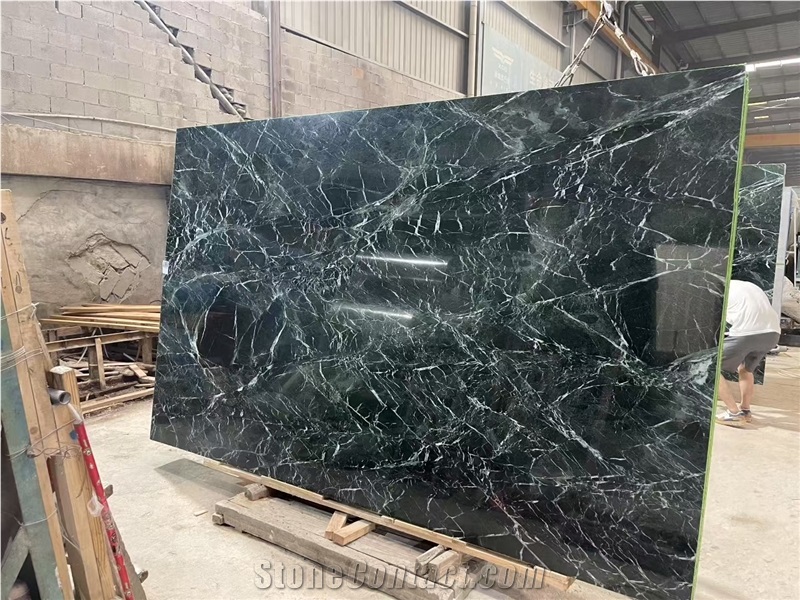 Prada Green Marble Polished Slabs Tiles