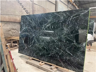 Prada Green Marble Polished Slabs Tiles