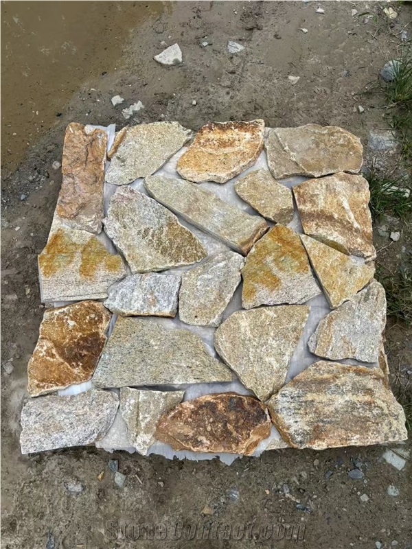 Rust Slate Flagstone Wall Cladding Tiles Splitface Finished