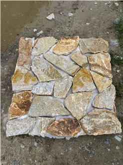 Rust Slate Flagstone Wall Cladding Tiles Splitface Finished