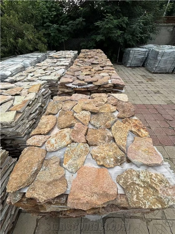 Rust Slate Flagstone Wall Cladding Tiles Splitface Finished