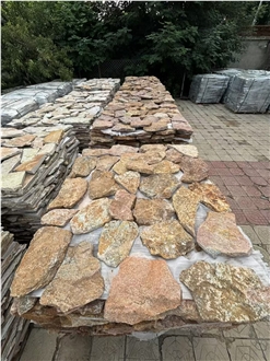 Rust Slate Flagstone Wall Cladding Tiles Splitface Finished