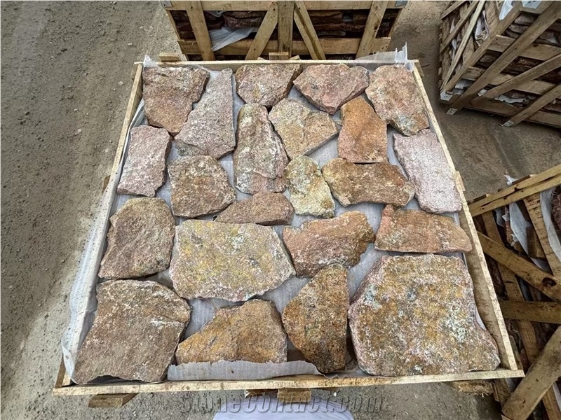 Rust Slate Flagstone Wall Cladding Tiles Splitface Finished