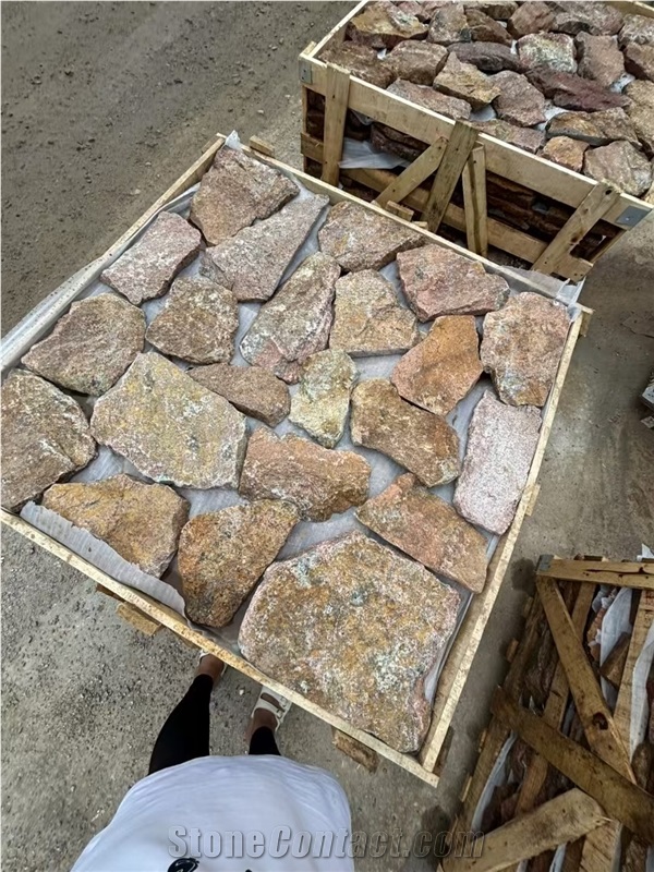 Rust Slate Flagstone Wall Cladding Tiles Splitface Finished