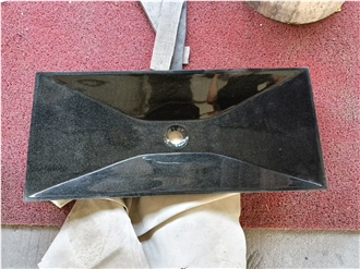 Shanxi Black Granite Rectangle Wash Basin