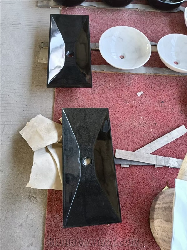 Shanxi Black Granite Rectangle Wash Basin