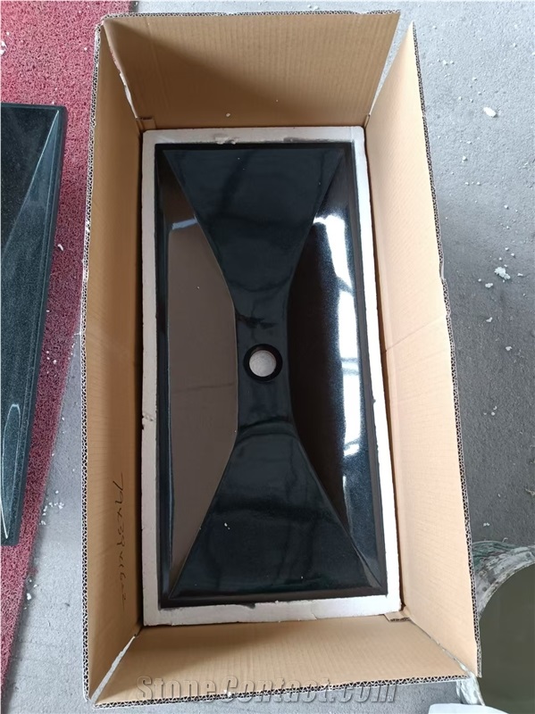 Shanxi Black Granite Rectangle Wash Basin