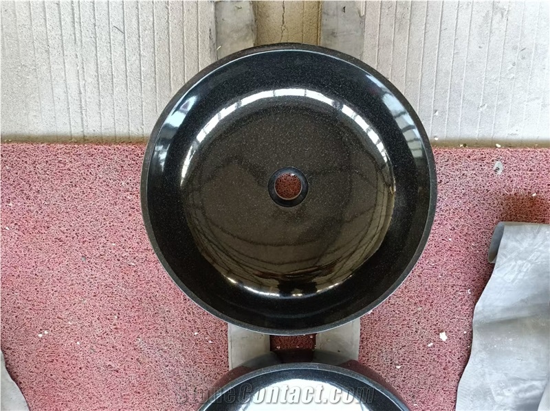 Shanxi Black Granite Round Wash Basin