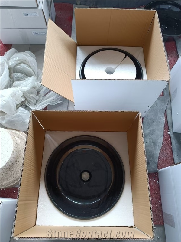 Shanxi Black Granite Round Wash Basin