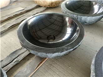 Shanxi Black Round Basins Natural Edges