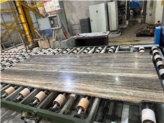 Iranian Silver Travertine Slabs, Grey Travertine