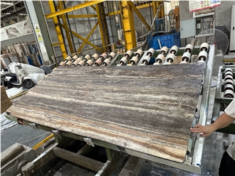 Iranian Silver Travertine Slabs, Grey Travertine