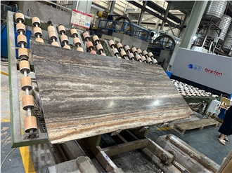 Iranian Silver Travertine Slabs, Grey Travertine