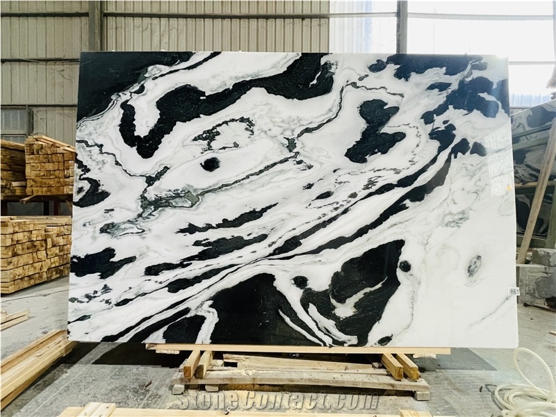Panda White Marble Slabs - China Ink Painting Marble