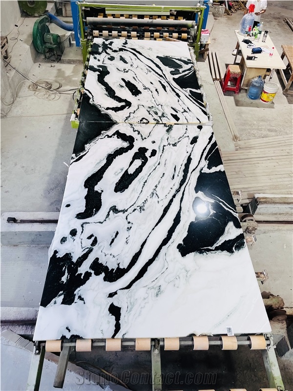 Panda White Marble Slabs - China Ink Painting Marble