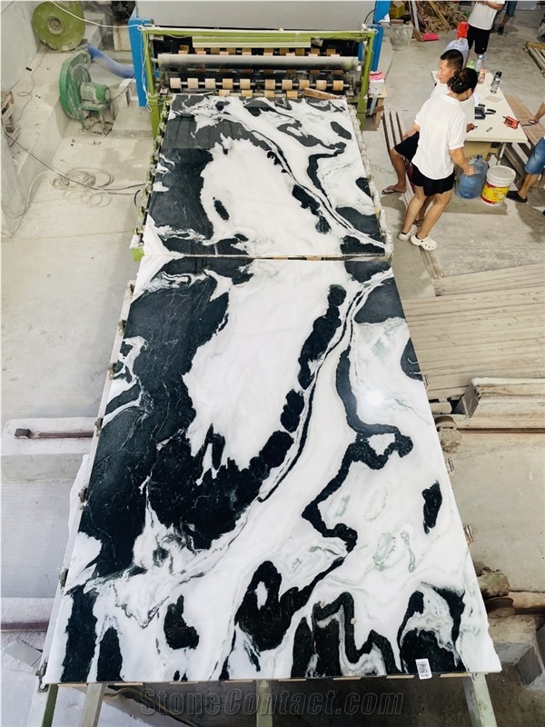 Panda White Marble Slabs - China Ink Painting Marble