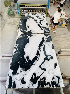 Panda White Marble Slabs - China Ink Painting Marble
