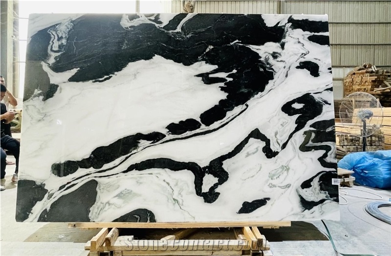 Panda White Marble Slabs - China Ink Painting Marble
