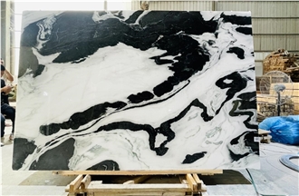 Panda White Marble Slabs - China Ink Painting Marble