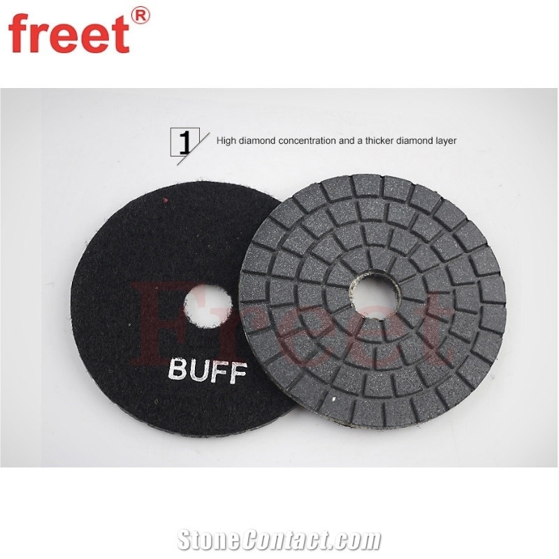 4Inch 100Mm Black Buff Polishing Pads Wet Use