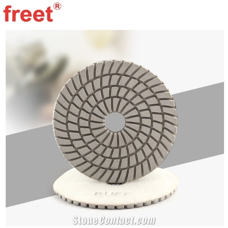 4Inch Wet White Buff Polishing Pads For Polishing Granite